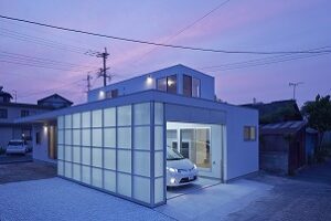 インナーガレージのデザイン住宅 北九州市イコーハウス施工新築